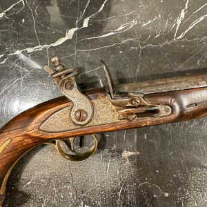 Pistolet à silex Lefaucheux, fabrication liégeoise, milieu du 19e siècle