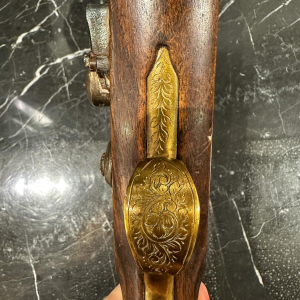 Pistolet à silex Lefaucheux, fabrication liégeoise, milieu du 19e siècle