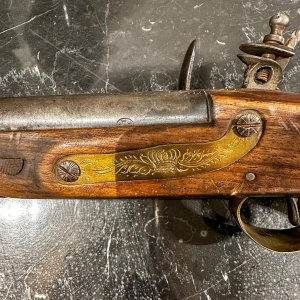 Lefaucheux flintlock pistol, Liège manufacture, mid-19th century