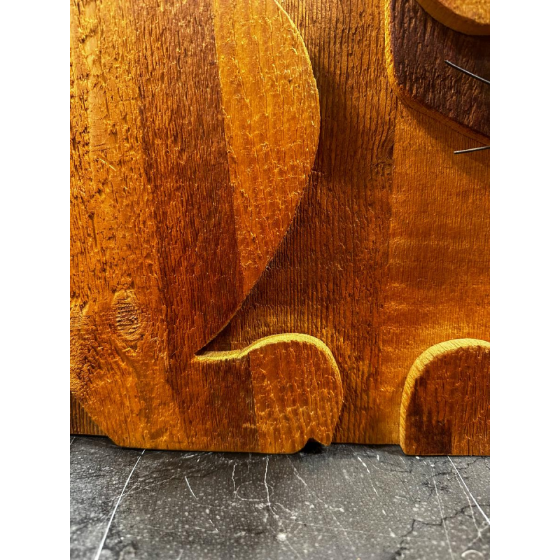 Bottega Michelangeli, wooden cat sculpture, 1970s