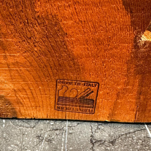 Bottega Michelangeli, sculpture de chat en bois, années 70