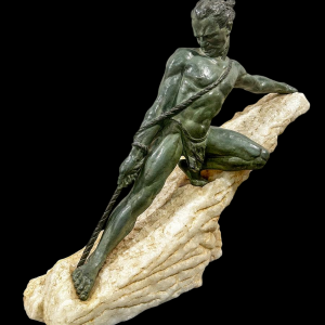 René Papa, Art Deco sculpture in bronze and stone, 1930s
