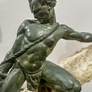 René Papa, Art Deco sculptuur in brons en steen, jaren 30