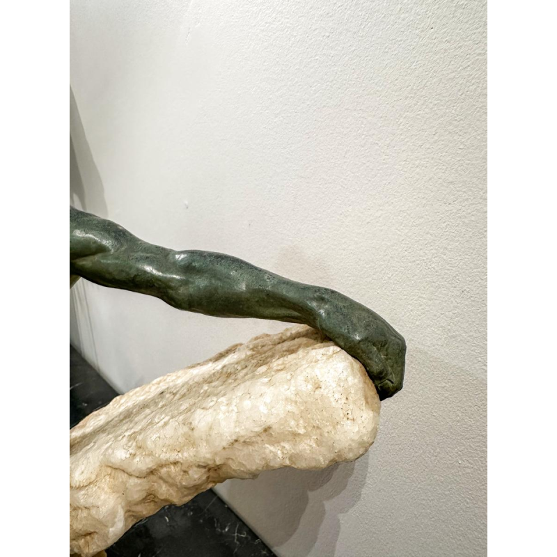 René Papa, Art Deco sculptuur in brons en steen, jaren 30