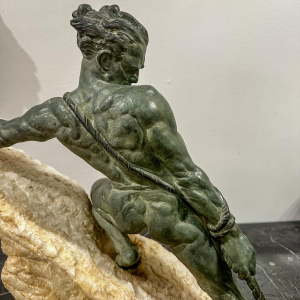 René Papa, sculpture Art Déco en bronze et pierre, années 30