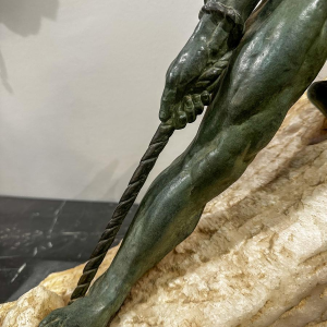 René Papa, Art Deco sculptuur in brons en steen, jaren 30