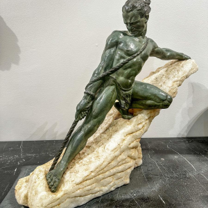 René Papa, Art Deco sculptuur in brons en steen, jaren 30