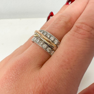 White gold and diamond ring, unique creation, 21st century