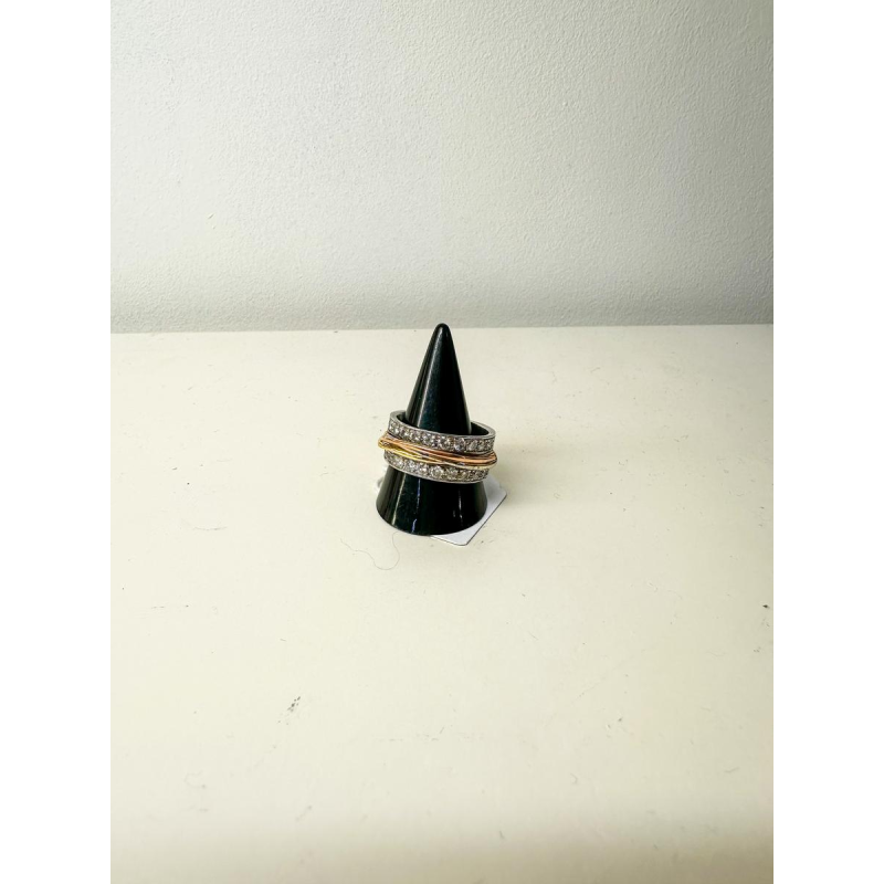 Witgouden en diamanten ring, unieke creatie, 21e eeuw