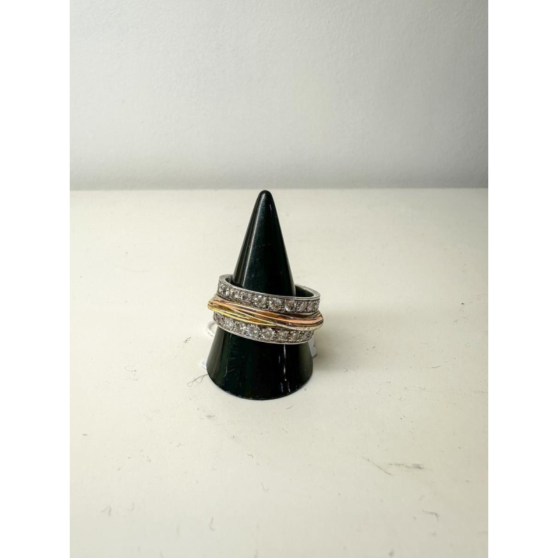 Witgouden en diamanten ring, unieke creatie, 21e eeuw