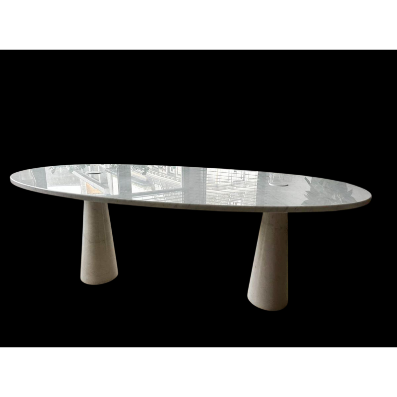 Angelo Mangiarotti, table Eros en marbre blanc de carrare, années 70