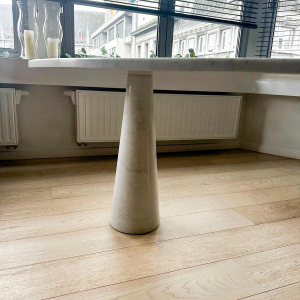 Angelo Mangiarotti, Eros table in white Carrara marble, 1970s