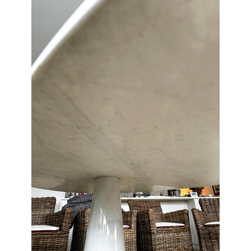 Angelo Mangiarotti, Eros tafel in wit Carrara-marmer, jaren 70