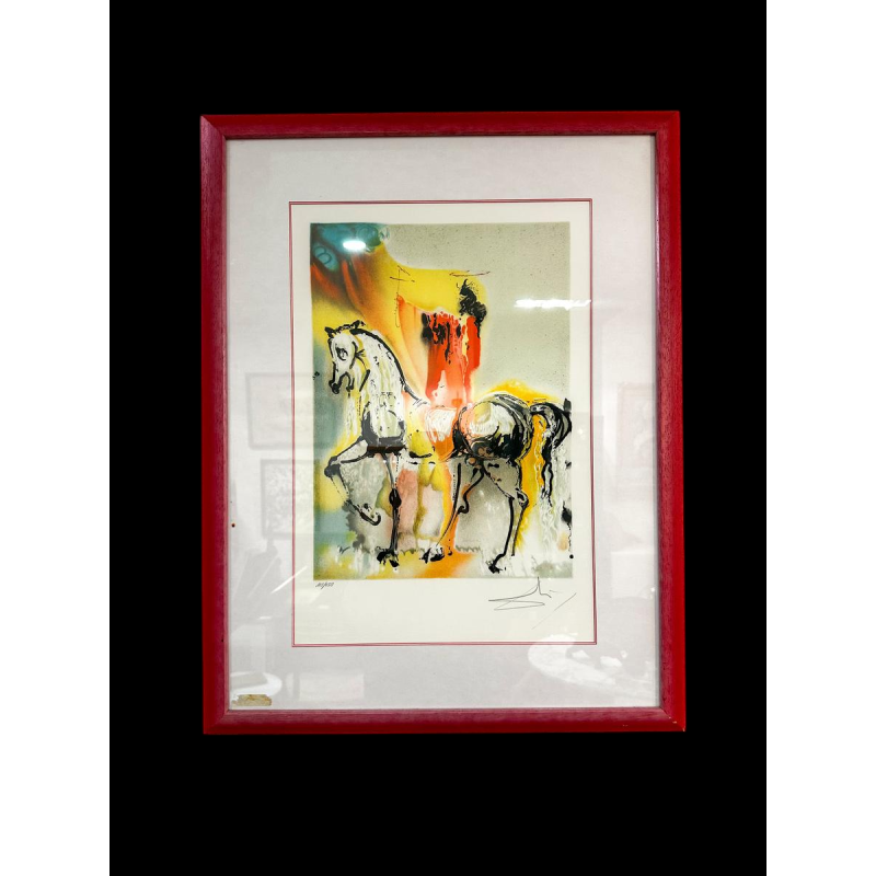 Salvador Dali, "The Christian Knight", signed and numbered lithograph, 1971