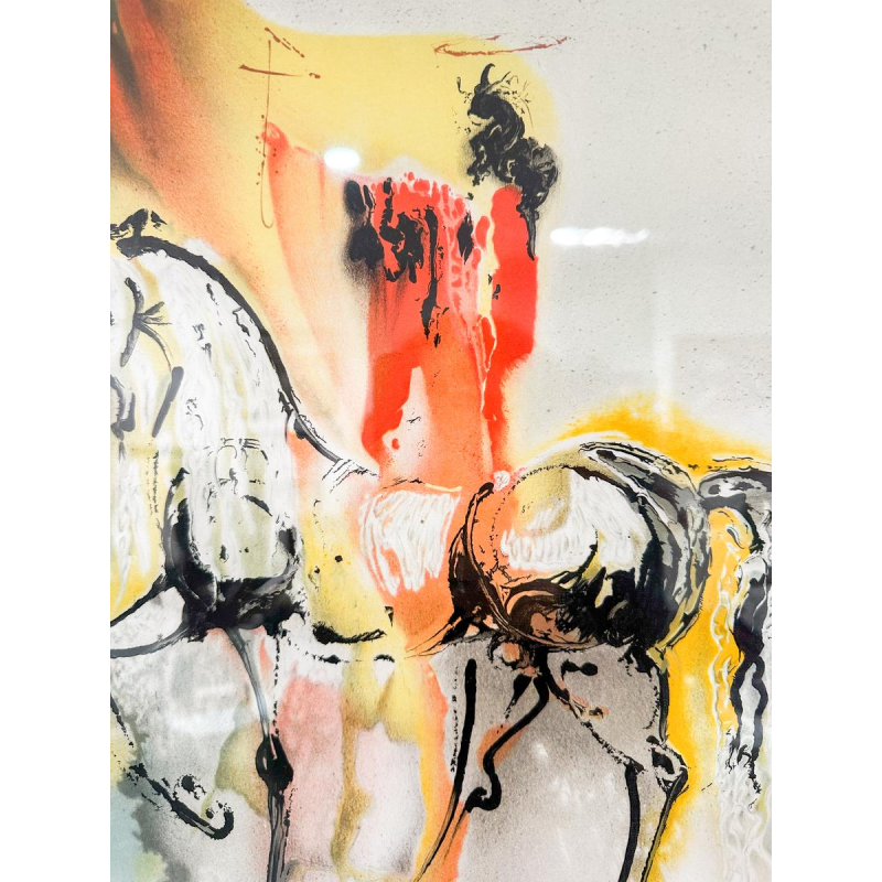 Salvador Dali, "The Christian Knight", signed and numbered lithograph, 1971