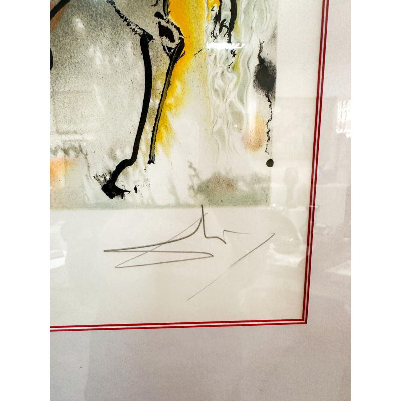 Salvador Dali, "Le Chevalier Chrétien", lithographie signée et numérotée, 1971