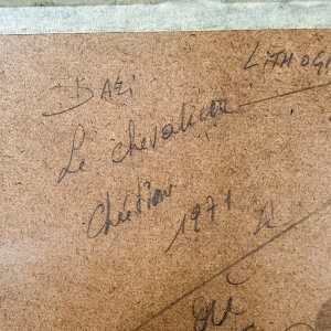 Salvador Dali, "De Christelijke Ridder", gesigneerde en genummerde lithografie, 1971