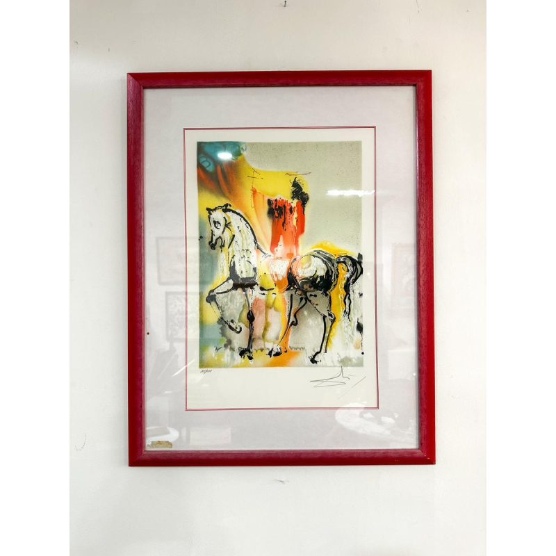 Salvador Dali, "The Christian Knight", signed and numbered lithograph, 1971