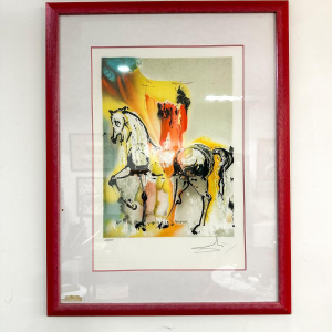 Salvador Dali, "De Christelijke Ridder", gesigneerde en genummerde lithografie, 1971