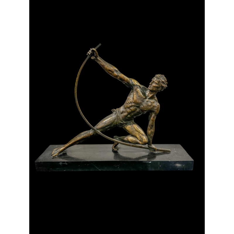 Art Deco bronzen sculptuur "De Boogschutter", jaren 30