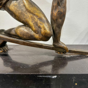 Sculpture en bronze Art Déco "Le Bandeur d'Arc", années 30