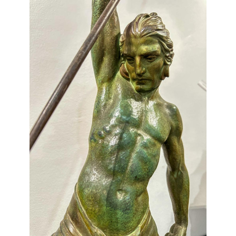Demeter Chiparus "The Hunt" bronze group sculpture, Art Deco, 1930s