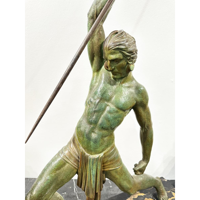 Bronzen groepssculptuur van Demeter Chiparus "De Jacht", Art Deco, jaren 30