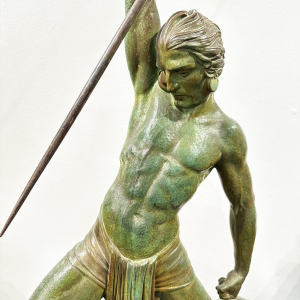 Bronzen groepssculptuur van Demeter Chiparus "De Jacht", Art Deco, jaren 30