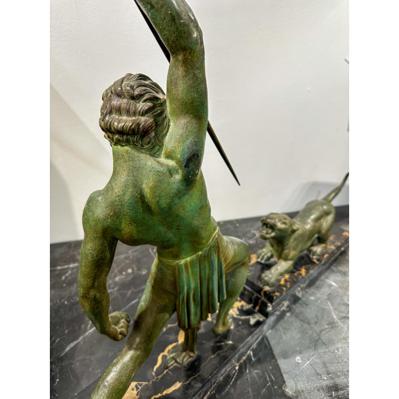 Demeter Chiparus "La Chasse" sculpture groupe en bronze Art Déco, années 30