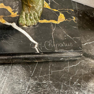 Demeter Chiparus "La Chasse" sculpture groupe en bronze Art Déco, années 30