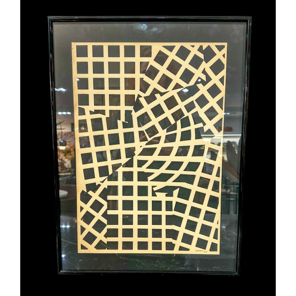 Jo Delahaut "Geometric Abstraction" lithografie, gesigneerd en genummerd, 20e eeuw