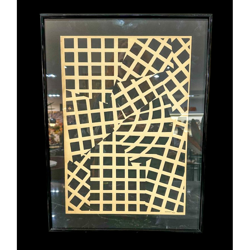 Jo Delahaut "Geometric Abstraction" lithograph, signed and numbered, 20th century