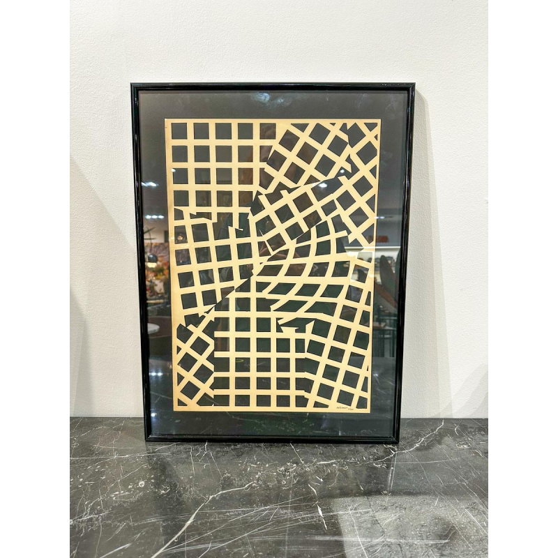 Jo Delahaut "Geometric Abstraction" lithograph, signed and numbered, 20th century