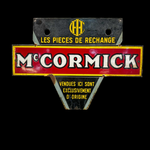 Plaque émaillée McCormick, années 50