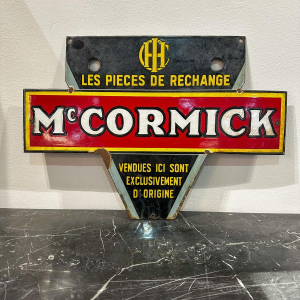 Plaque émaillée McCormick, années 50