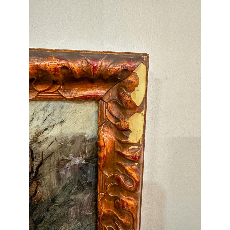 Modeste-Jean Lhomme, oil on panel, landscape, early 20th century