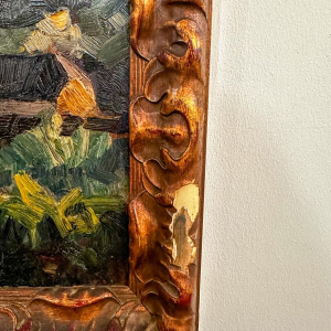 Modeste-Jean Lhomme, huile sur panneau, paysage, début du 20e siècle