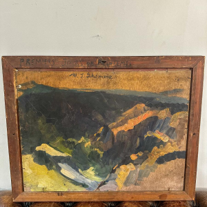 Modeste-Jean Lhomme, huile sur panneau, paysage, début du 20e siècle