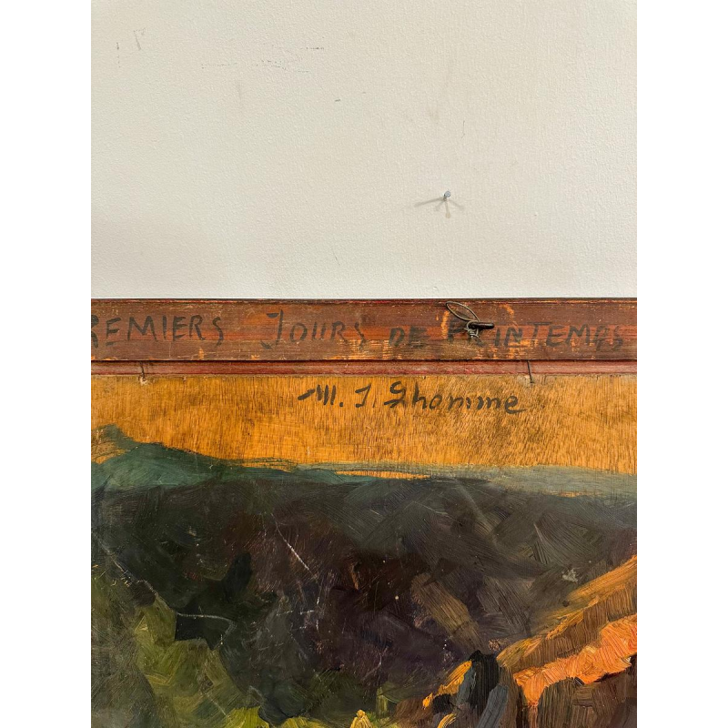 Modeste-Jean Lhomme, huile sur panneau, paysage, début du 20e siècle