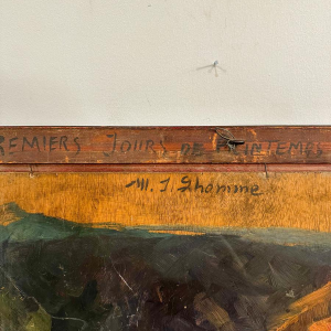 Modeste-Jean Lhomme, oil on panel, landscape, early 20th century