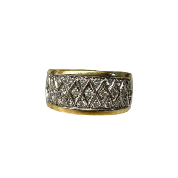 Geelgouden en diamanten ring, Art Deco, 20e eeuw