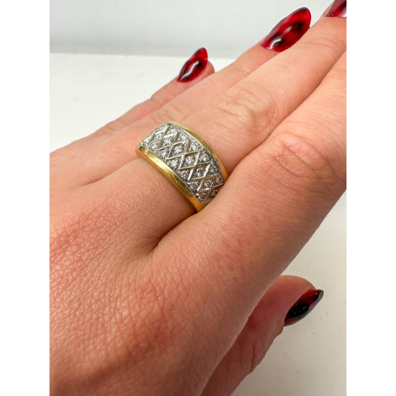 Bague en or jaune et diamants, Art Deco, 20e siècle