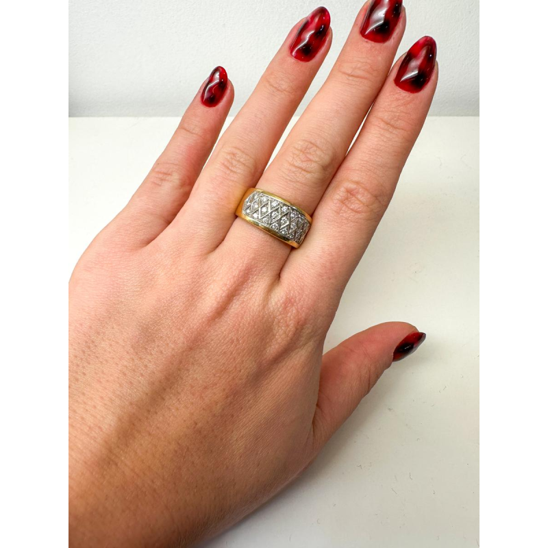 Bague en or jaune et diamants, Art Deco, 20e siècle