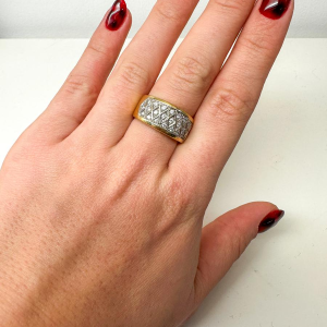 Geelgouden en diamanten ring, Art Deco, 20e eeuw