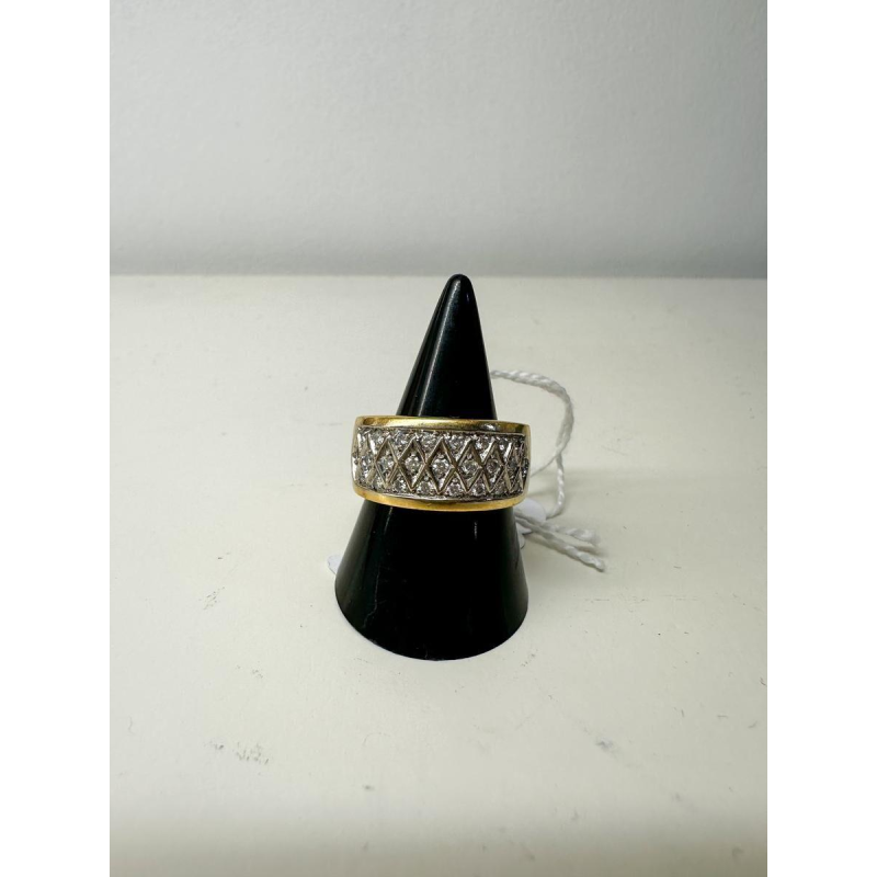 Geelgouden en diamanten ring, Art Deco, 20e eeuw