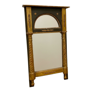 Gilded wooden trumeau mirror, end of 19th century