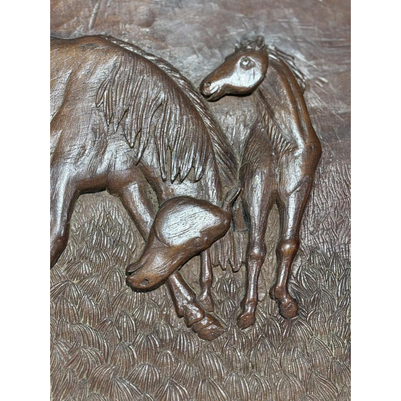 Set of three single-piece carved panels with animal decoration, Folk Art, ca. 1900