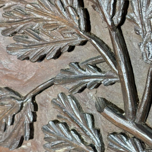 Set of three single-piece carved panels with animal decoration, Folk Art, ca. 1900