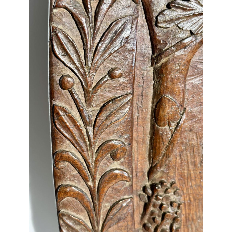 Ensemble de trois panneaux monoxyles sculptés à décor animalier, Art populaire, ca 1900