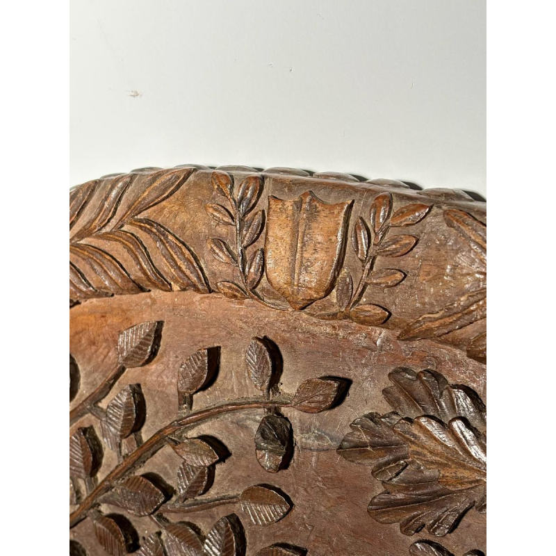 Set of three single-piece carved panels with animal decoration, Folk Art, ca. 1900